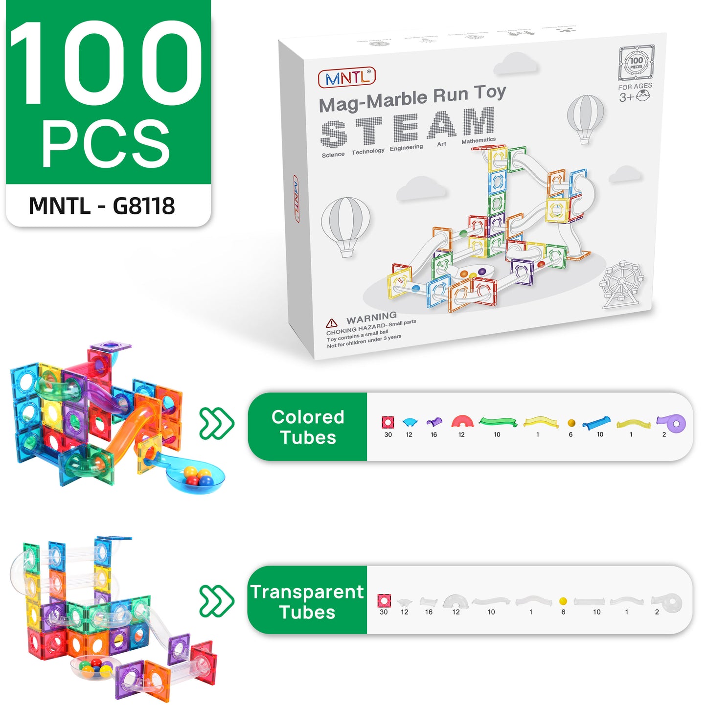 kids educational stem magnetic tiles toys